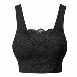 Damen Spitze BH Halfter Bralette Sexy Sport BH Ohne Bügel Dessous Frauen Bustier Spitzen Bra Push Up BH Nahtlose Sport Top Yoga Spitze Sport Bustier Für Frauen Crop Top Weste Dessous Komfort Lingerie - 1