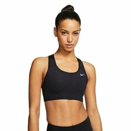 Nike Damen Med Non Pad Bra Mittlerem Halt, Black/White, L - 1