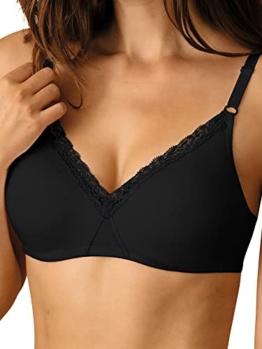 Nur Die Damen Katoenen Kanten beha BH, Schwarz, 95C EU - 1