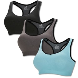 SOLOYEE Sport BH Damen Starker Halt Push Up Bra Büstenhalter Ohne Bügel Klassische Ringerrückens für Fitness Yoga - 1