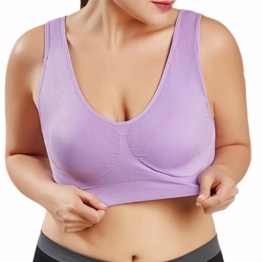 Sports BH Damen Ohne Buegel Push up Unterhemd Bra Bustier Stretch Weste Fitness Training Büstenhalter Für Yoga Joggen Bralette Unterwäsche Kuschelig Dessous mit Spaghettiträger Reizwäsche - 1